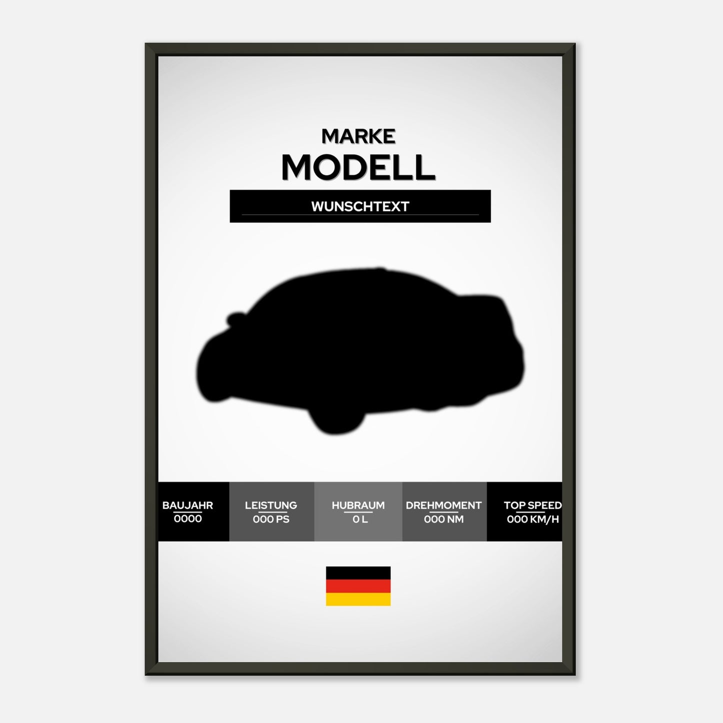 Individuelles Autoposter – Personalisierbares Design