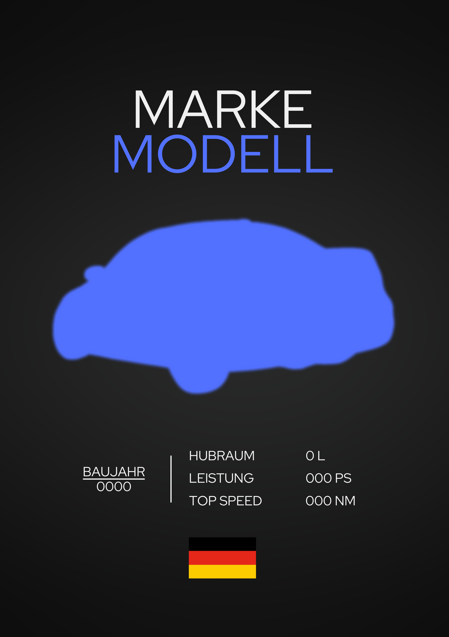 Individual Car Poster – Personalizable Design