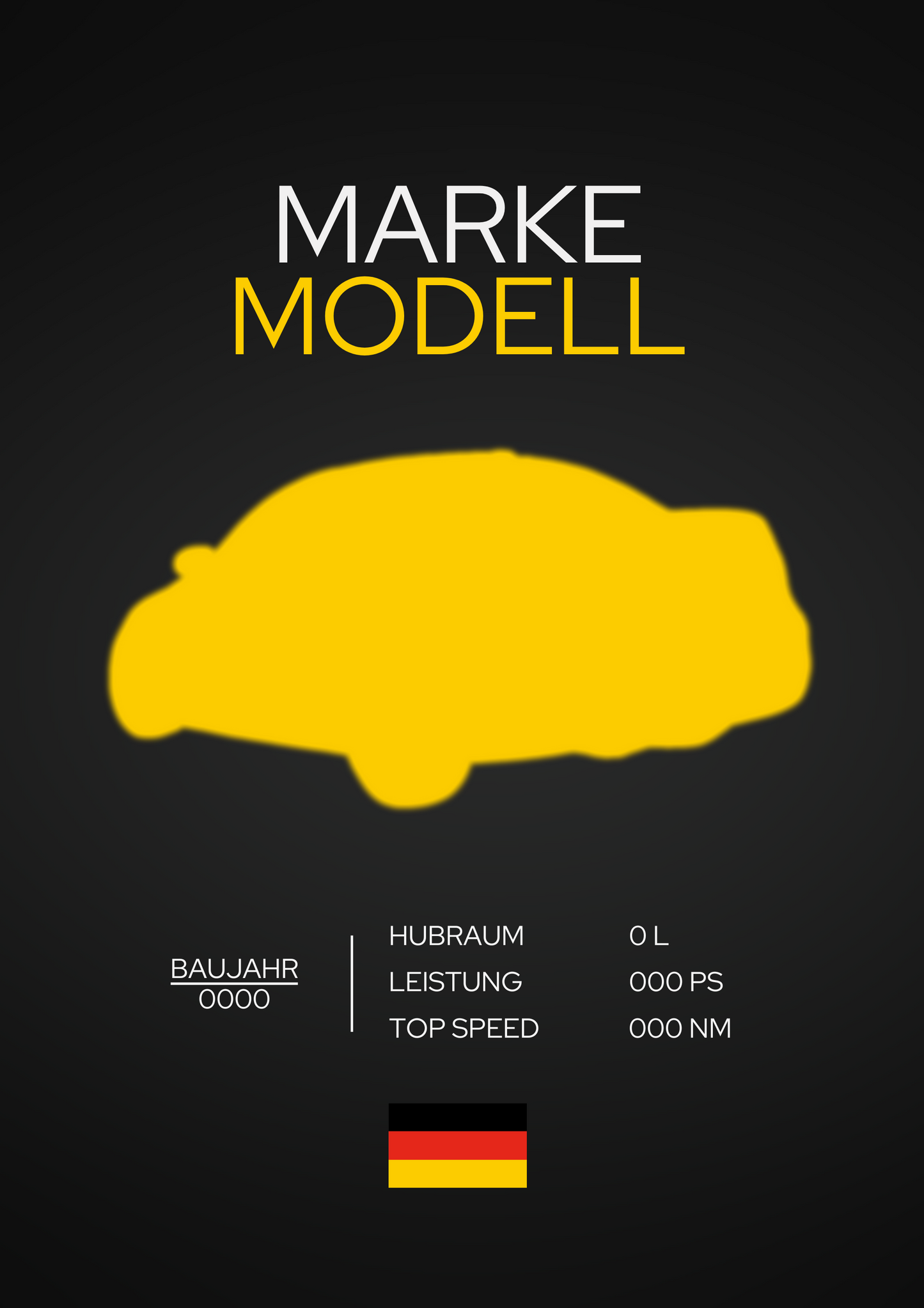 Individual Car Poster – Personalizable Design