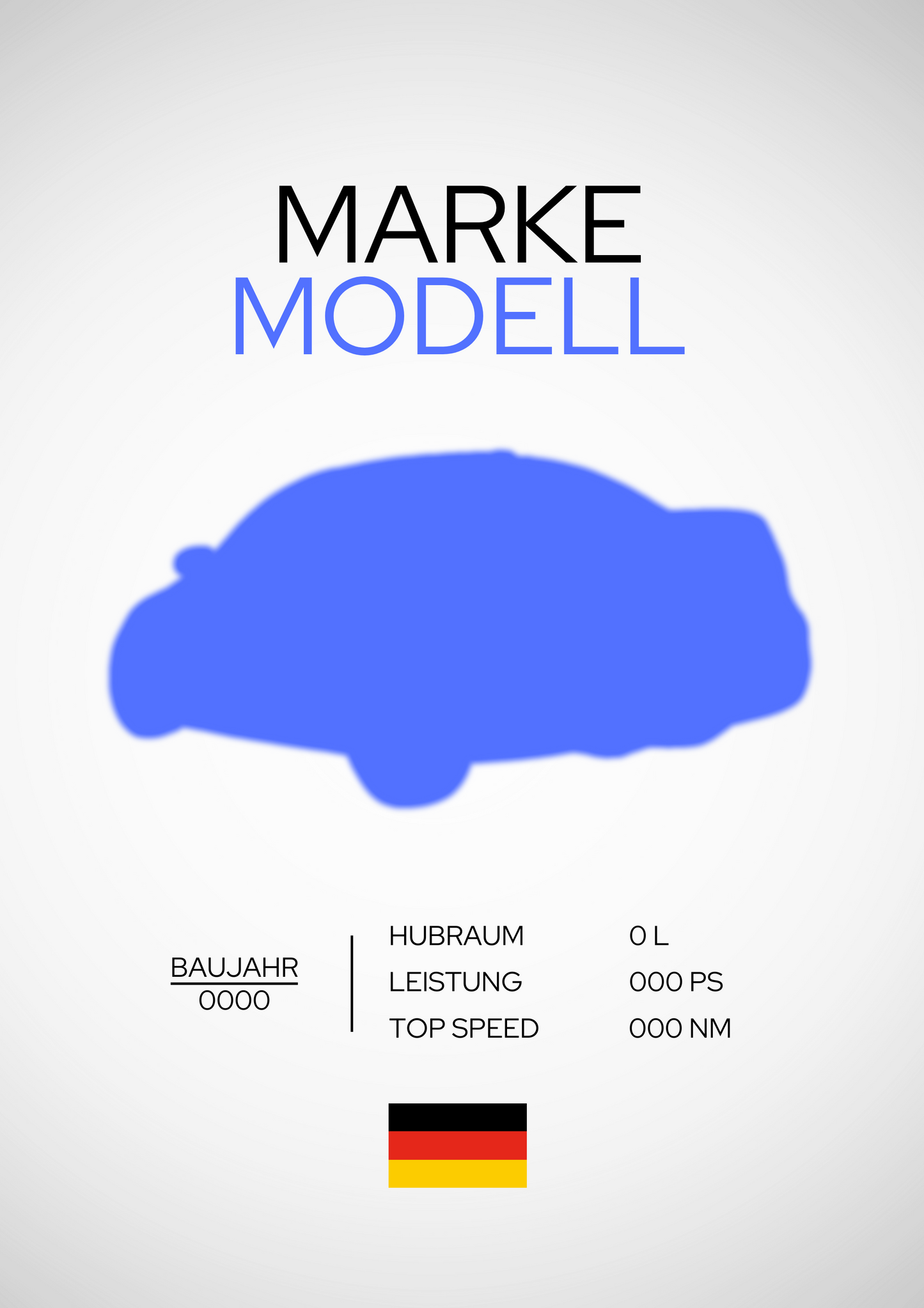 Individual Car Poster – Personalizable Design