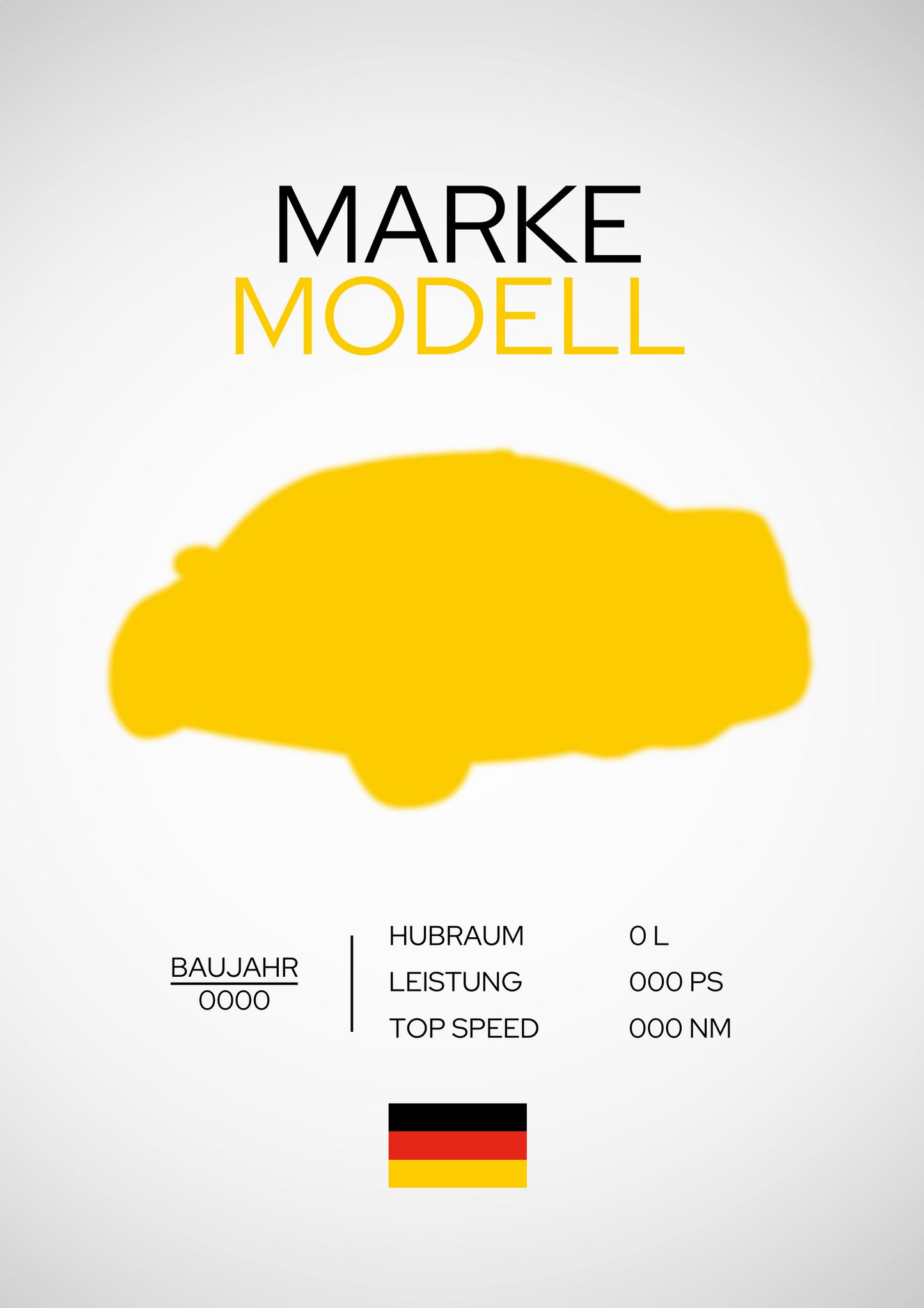 Individual Car Poster – Personalizable Design