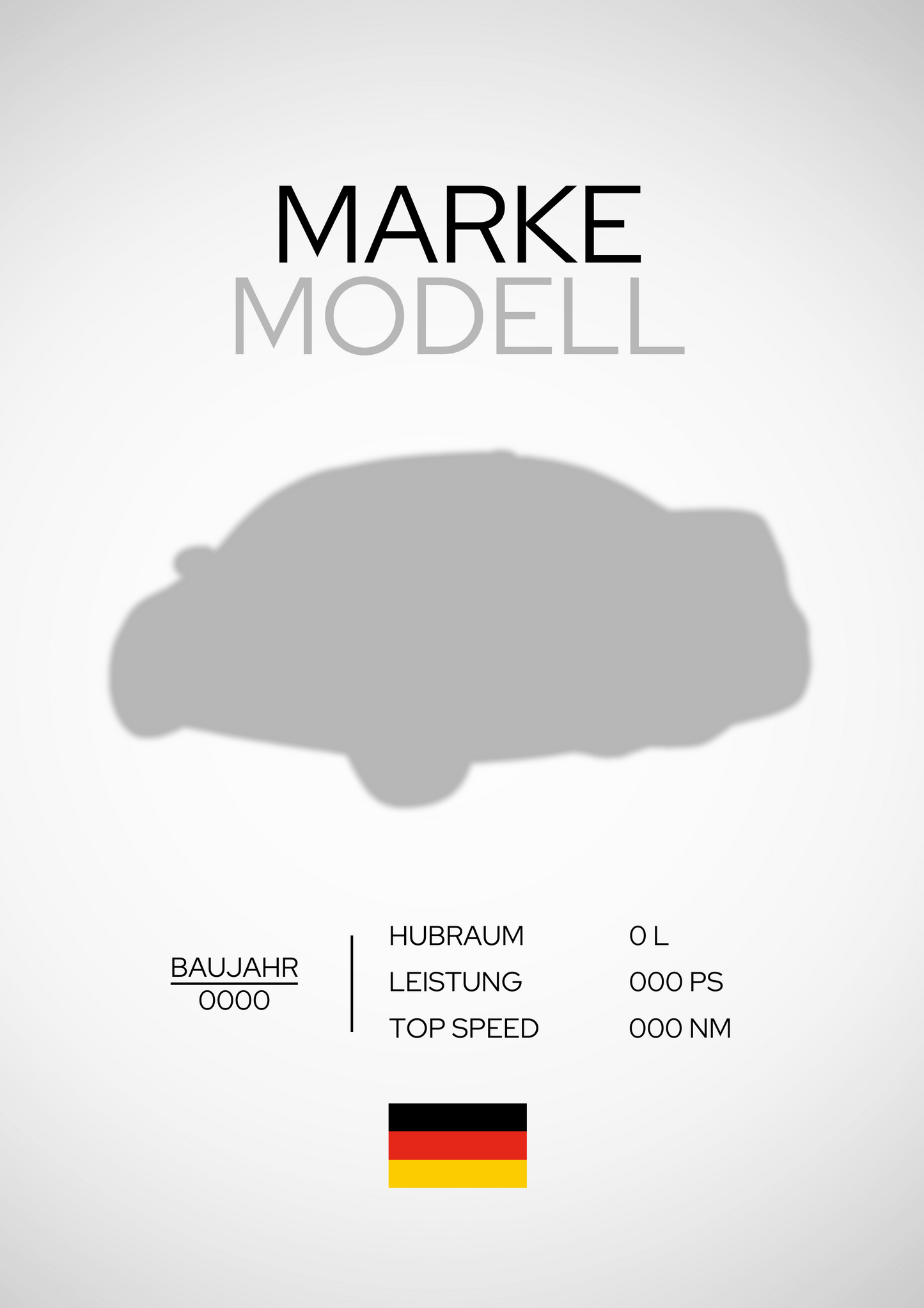 Individual Car Poster – Personalizable Design