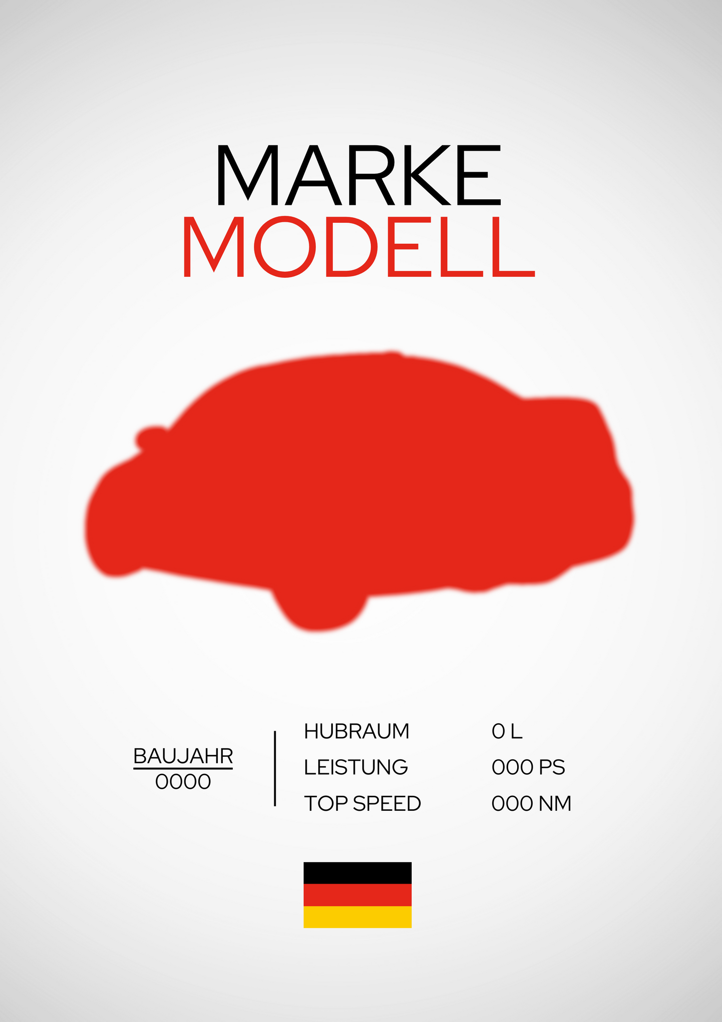 Individual Car Poster – Personalizable Design