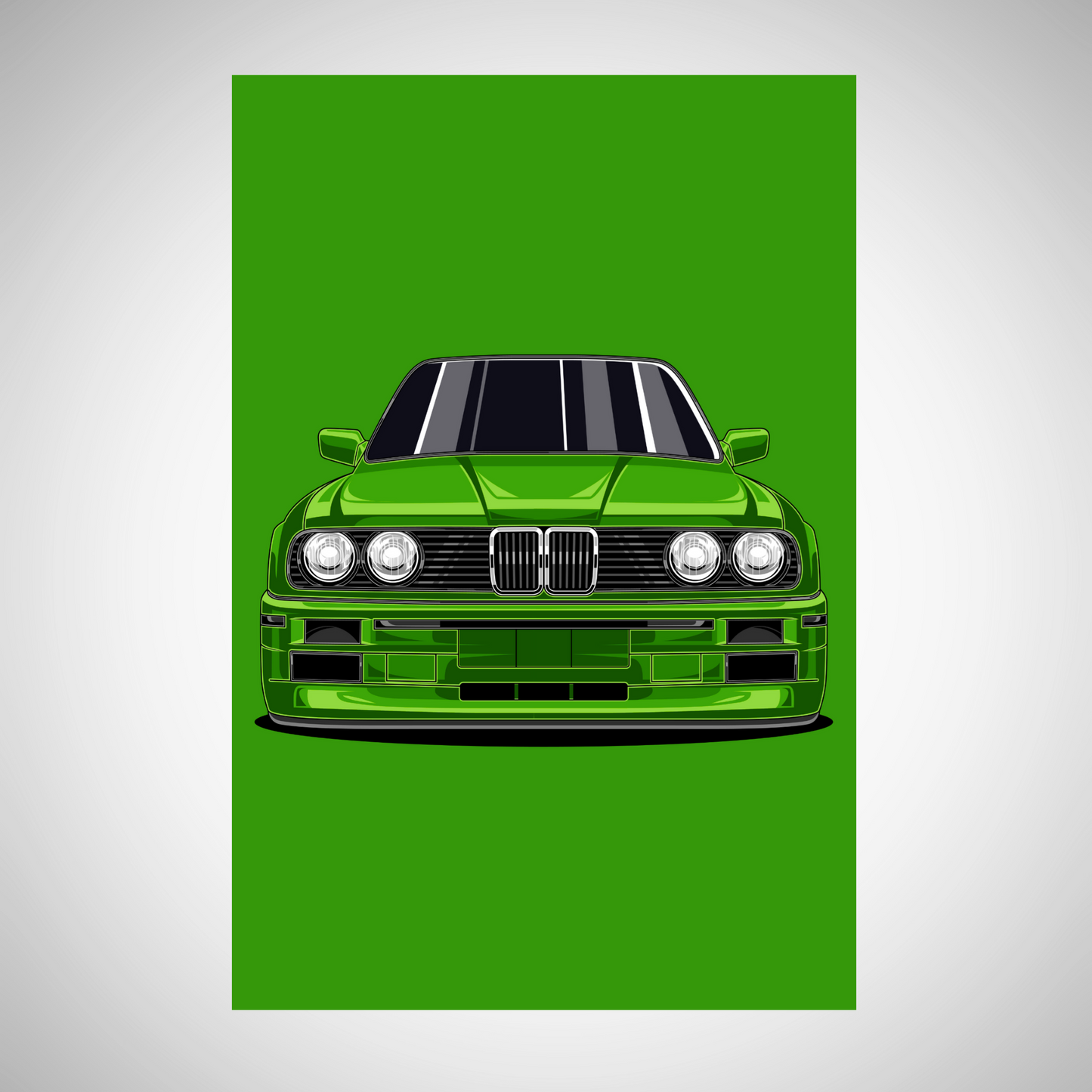 E30 Poster – Klassische Sportwagen Illustration | Retro Auto Deko für Fans