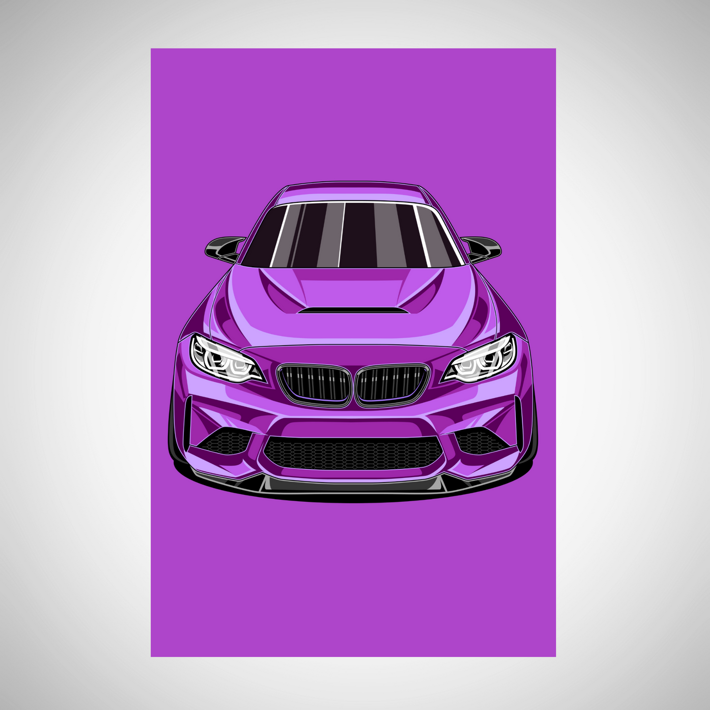 F87 Poster - Modern Sports Car Poster - Performance Illustration | Car Decoration for Fans