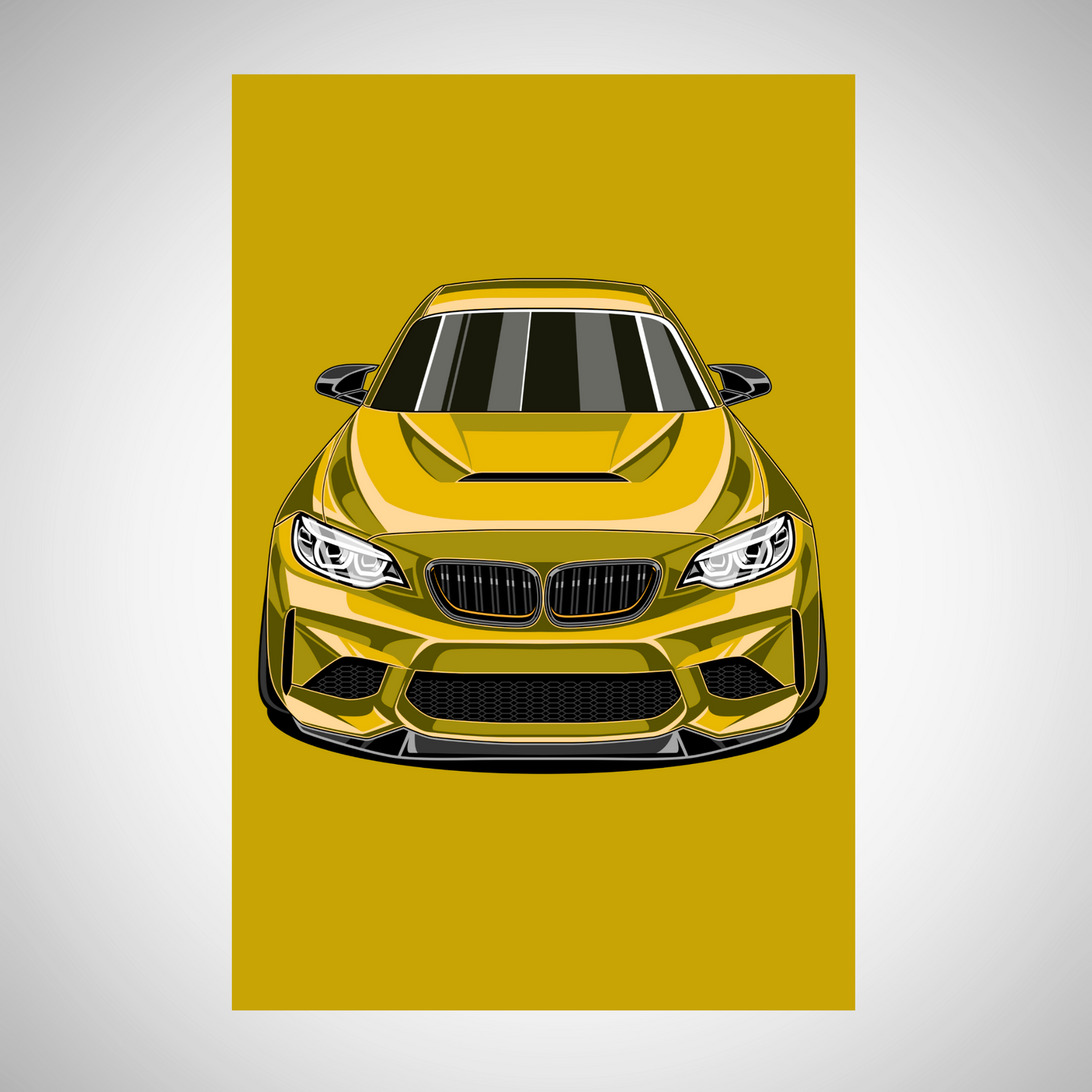 F87 Poster - Modern Sports Car Poster - Performance Illustration | Car Decoration for Fans