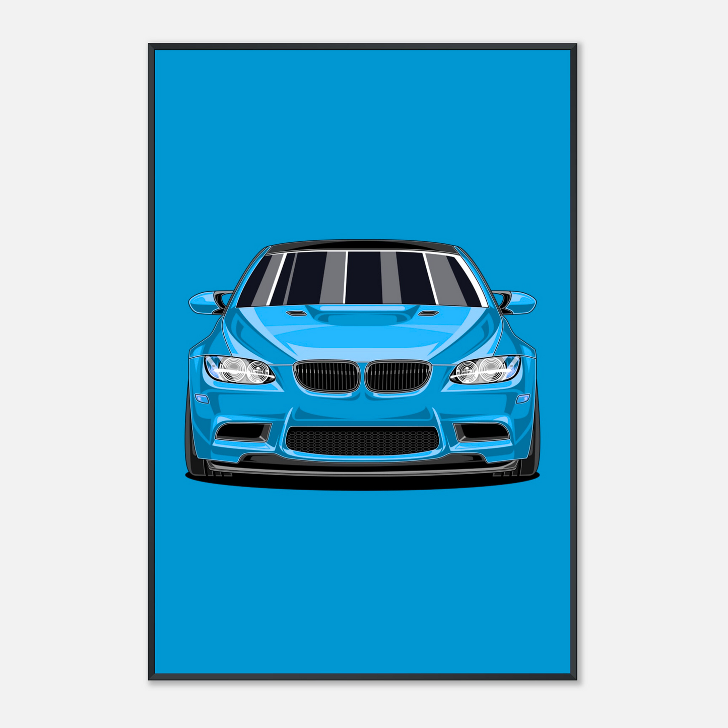 E92 Poster – Klassische Sportwagen Illustration | Retro Auto Deko für Fans