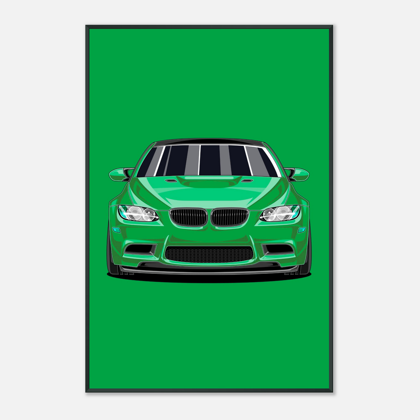 E92 Poster – Klassische Sportwagen Illustration | Retro Auto Deko für Fans