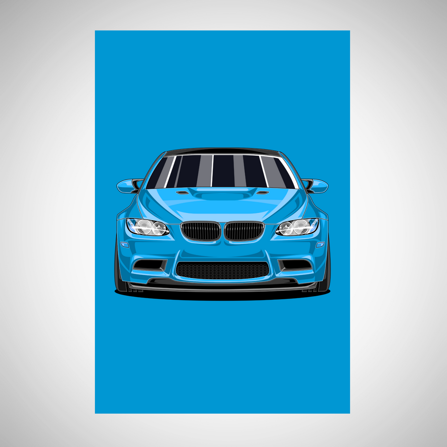 E92 Poster – Klassische Sportwagen Illustration | Retro Auto Deko für Fans