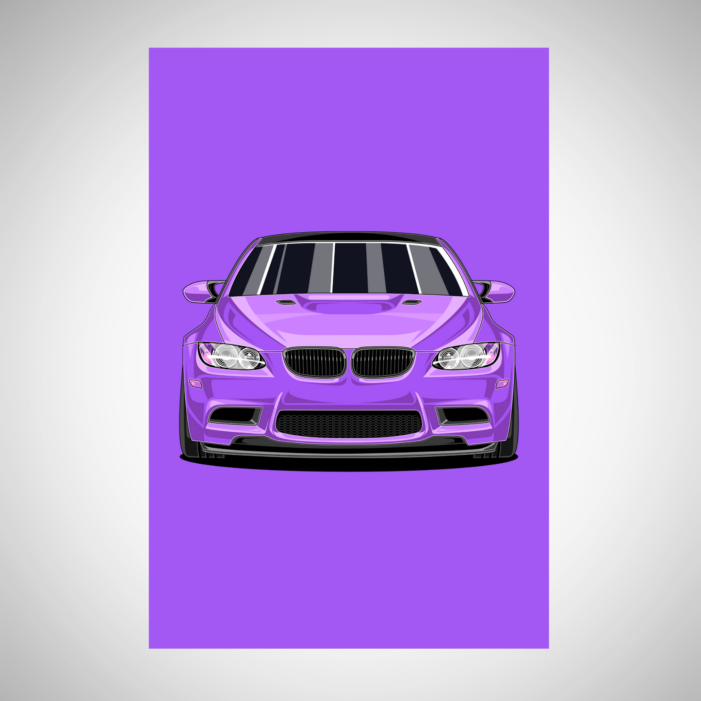 E92 Poster – Klassische Sportwagen Illustration | Retro Auto Deko für Fans