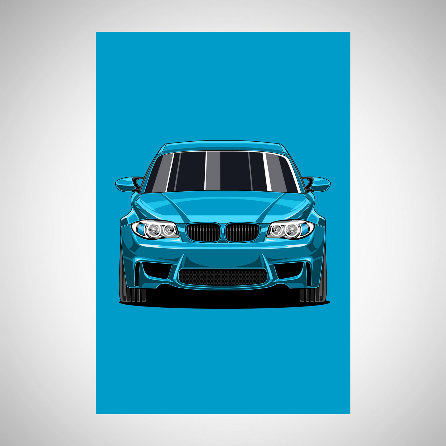 E82 Poster – Klassische Sportwagen Illustration | Retro Auto Deko für Fans