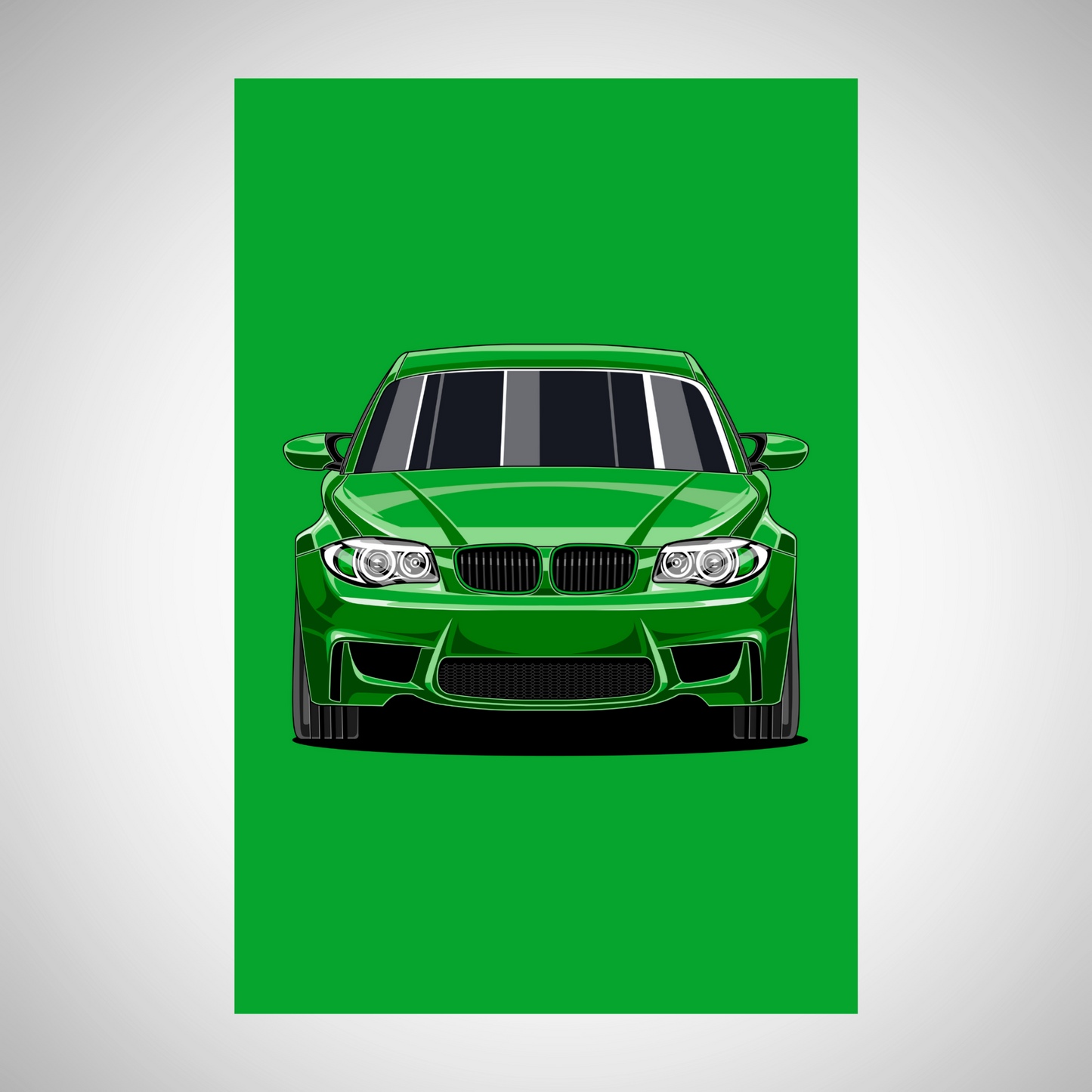 E82 Poster – Classic Sports Car Illustration | Retro Car Decoration for Fans