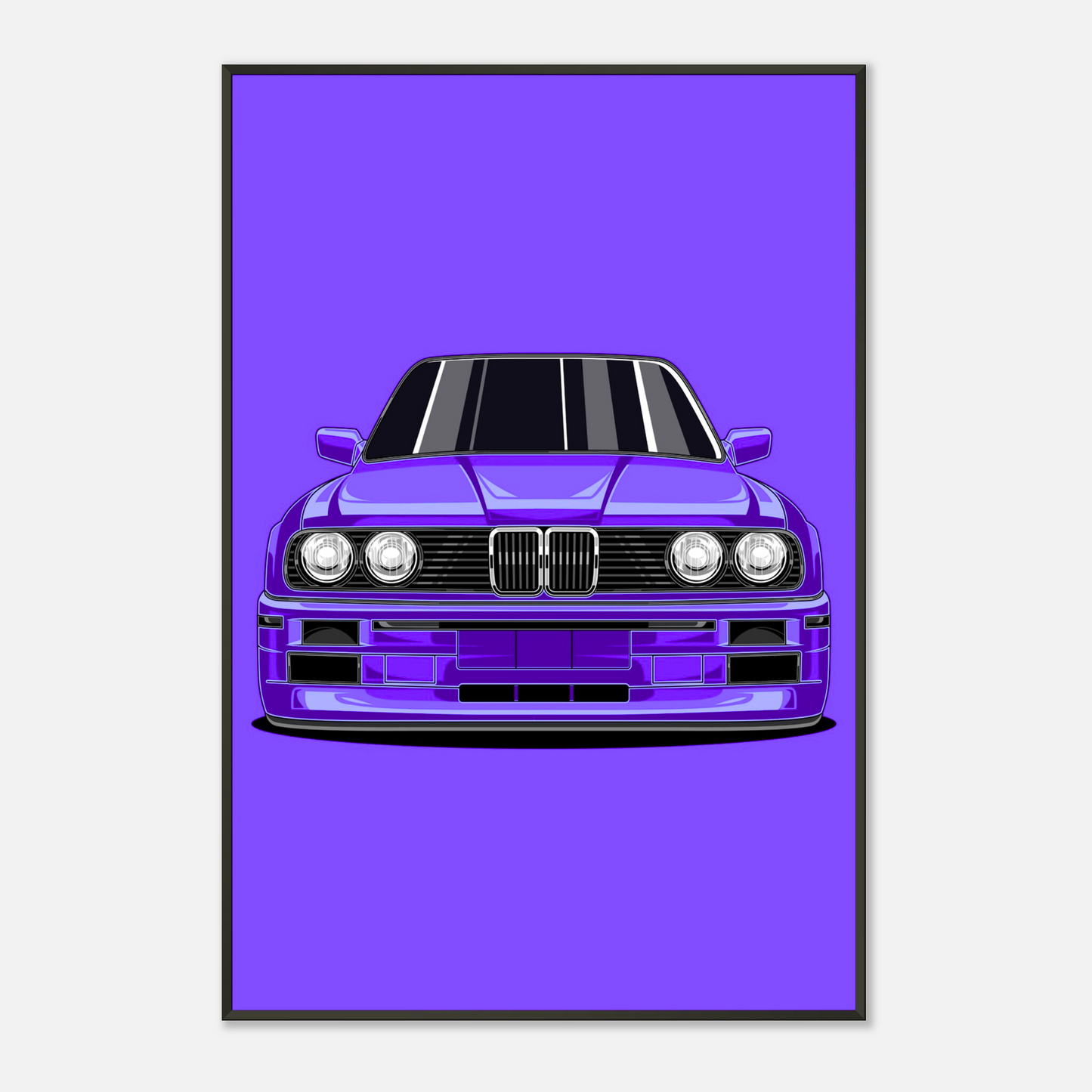 E30 Poster – Klassische Sportwagen Illustration | Retro Auto Deko für Fans