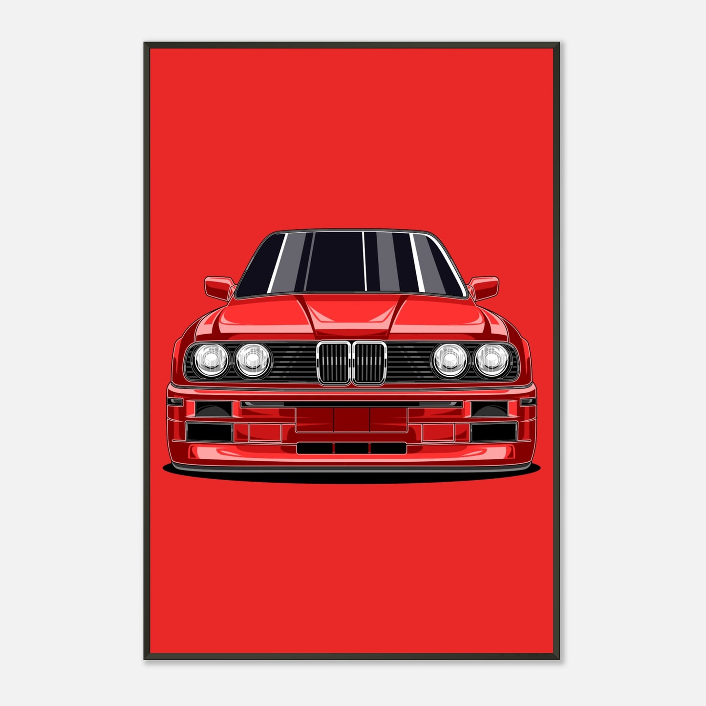 E30 Poster – Klassische Sportwagen Illustration | Retro Auto Deko für Fans