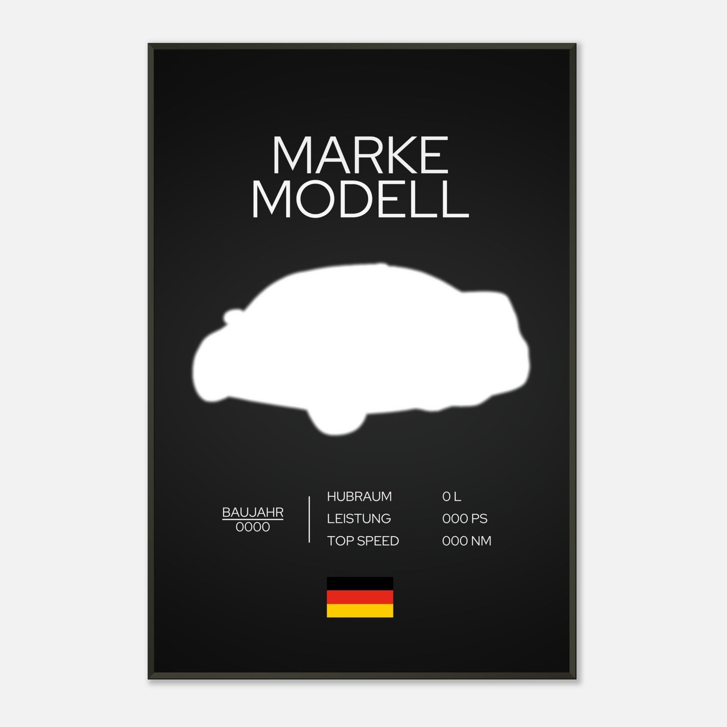 Individual Car Poster – Personalizable Design